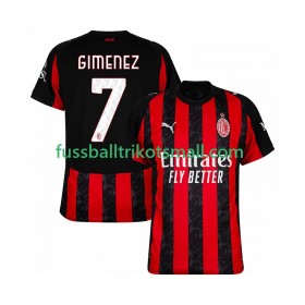 Fußballtrikots AC Mailand Santiago Gimenez 7 2025-2026 Kurzarm Heimtrikotsatz kaufen